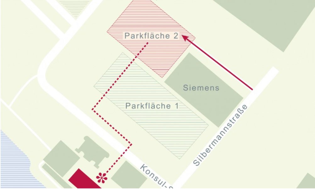 Skizze die die Anfahrt zum Büro von DWPARTNER in Bremen zeigt